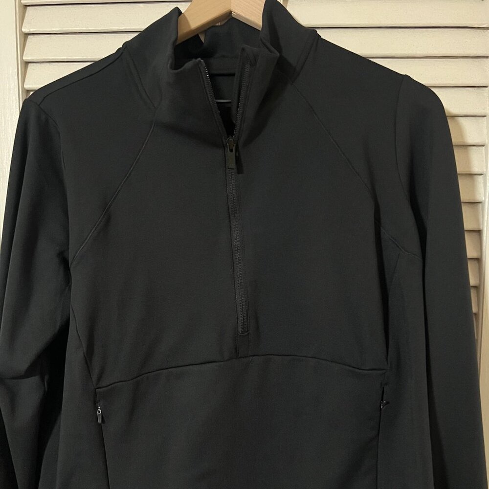 All in Motion Black Crop Quarter Zip